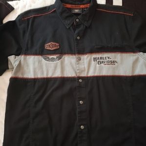 Mens harley-davidson 2xl button down shirt